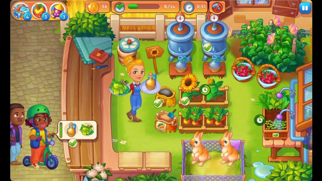 Farming Fever Cooking Games - Level 99 🍎🌻🫐 - No Boosters - FULL STORY - CaroGamesNL