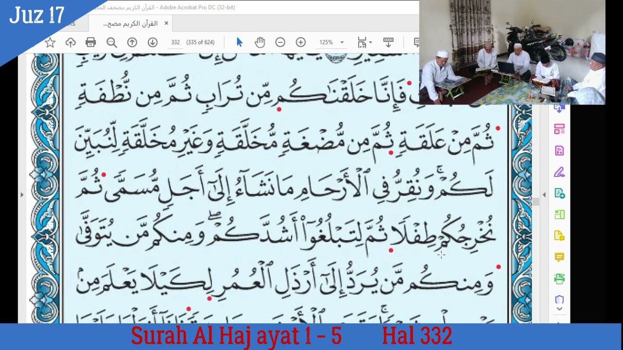 Juz-17 Halaman 332 Surat Al-Haj (22) Ayat 01-05