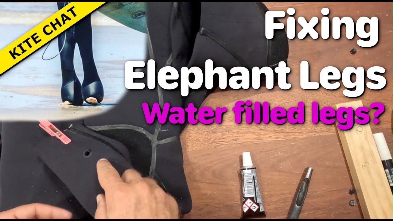 [Kite Chat] How do you fix Elephant Legs (aka Jelly Legs)? - Water filled legs in a kiting wetsuit