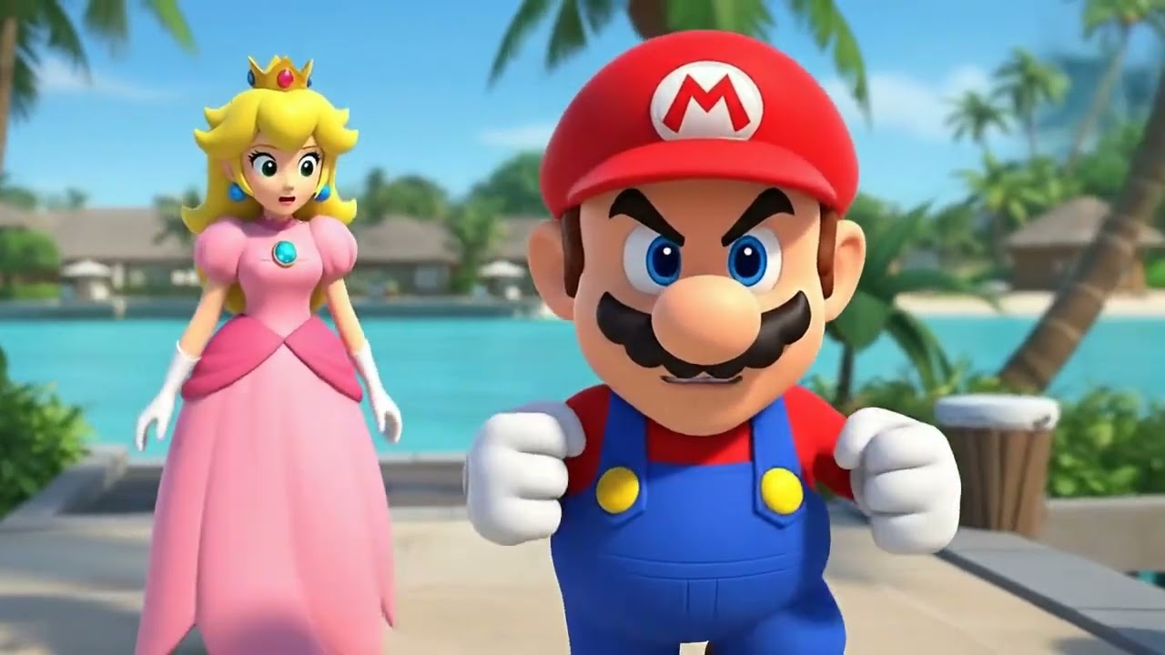 Mario in the Maldives 🏝️ | Mushroom Sea Resort Adventure | Relaxing & Funny Animation