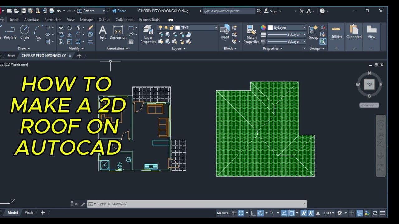 Design any 2D Roof Plan in AutoCAD from Start to Finish