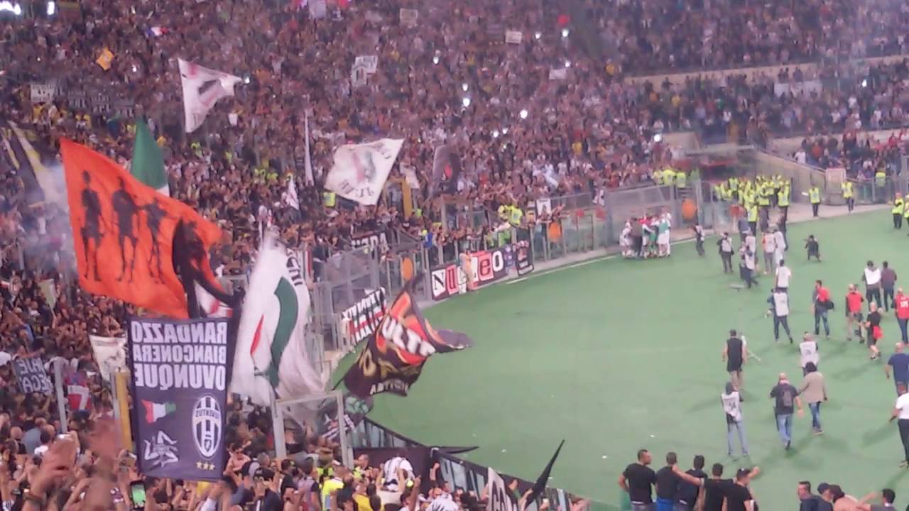 il gol di Morata nella finale di coppa italia visto dalla curva nord