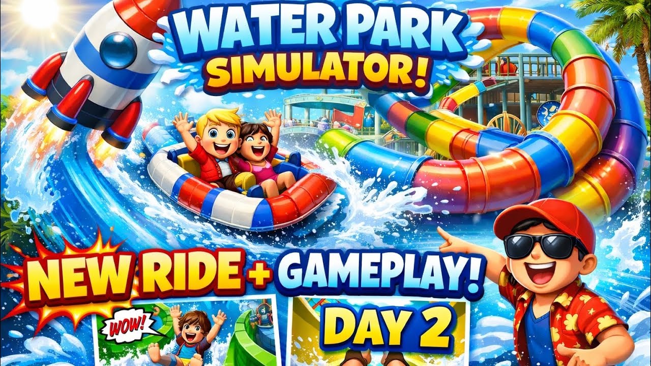 Water Park Simulator Day 2 | New Ride Unlocked 🚀 | Gameplay Hindi