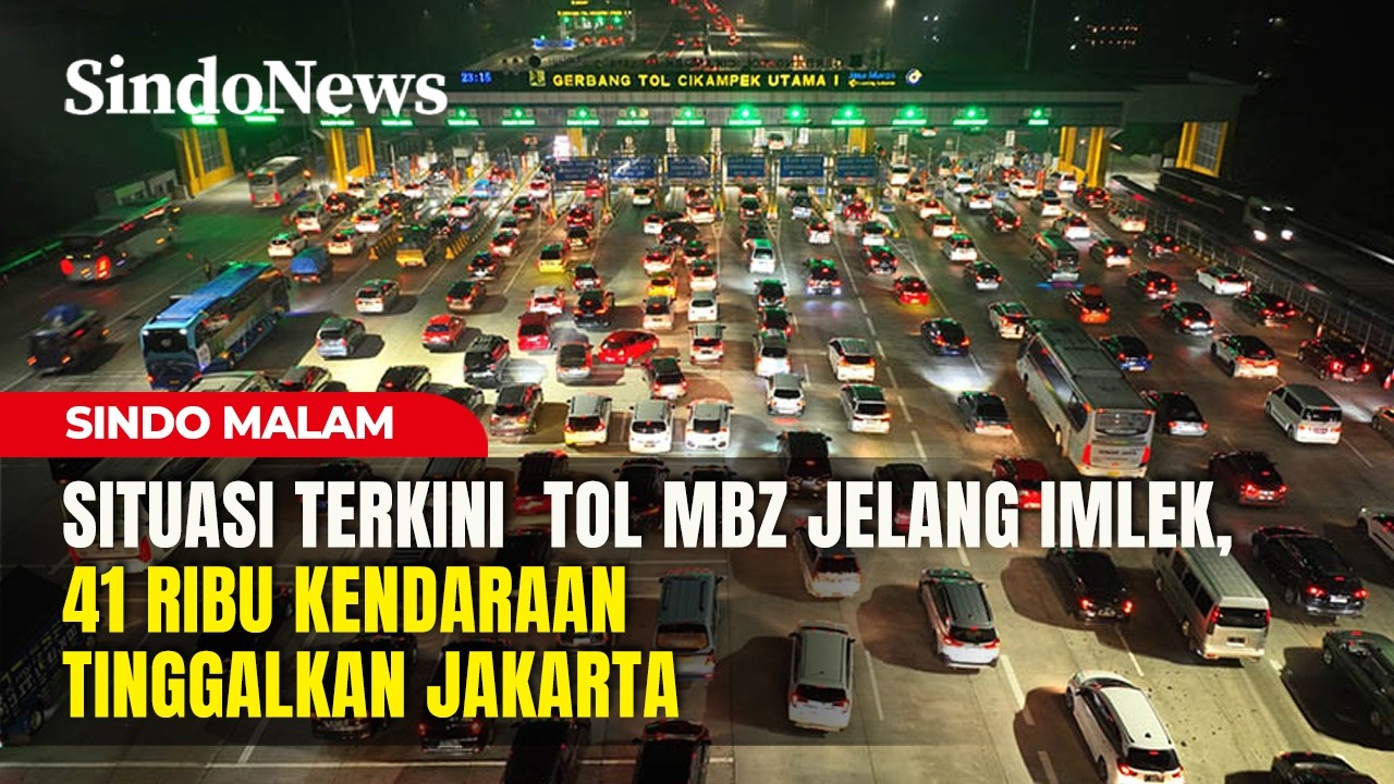 Jelang Imlek, 41 Ribu Kendaraan Tinggalkan Jakarta melalui Tol MBZ | Sindo Malam | 14/02 | Part 2