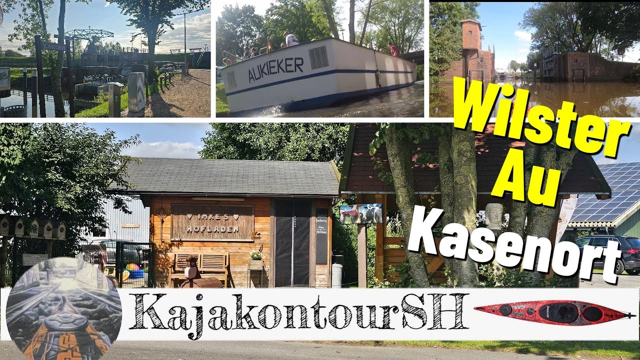 Die Landschaftliche Schönheit eine Kajakfahrt über die Wilster-Au von der Stör zum Nord-Ostsee-Kanal