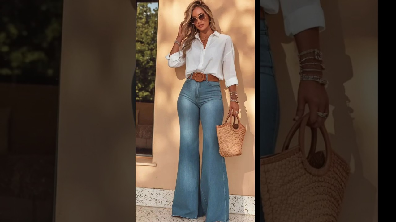 INSPIRAÇÃO DE LOOKS ELEGANTES FEMININOS COM CALÇA JEANS 💙