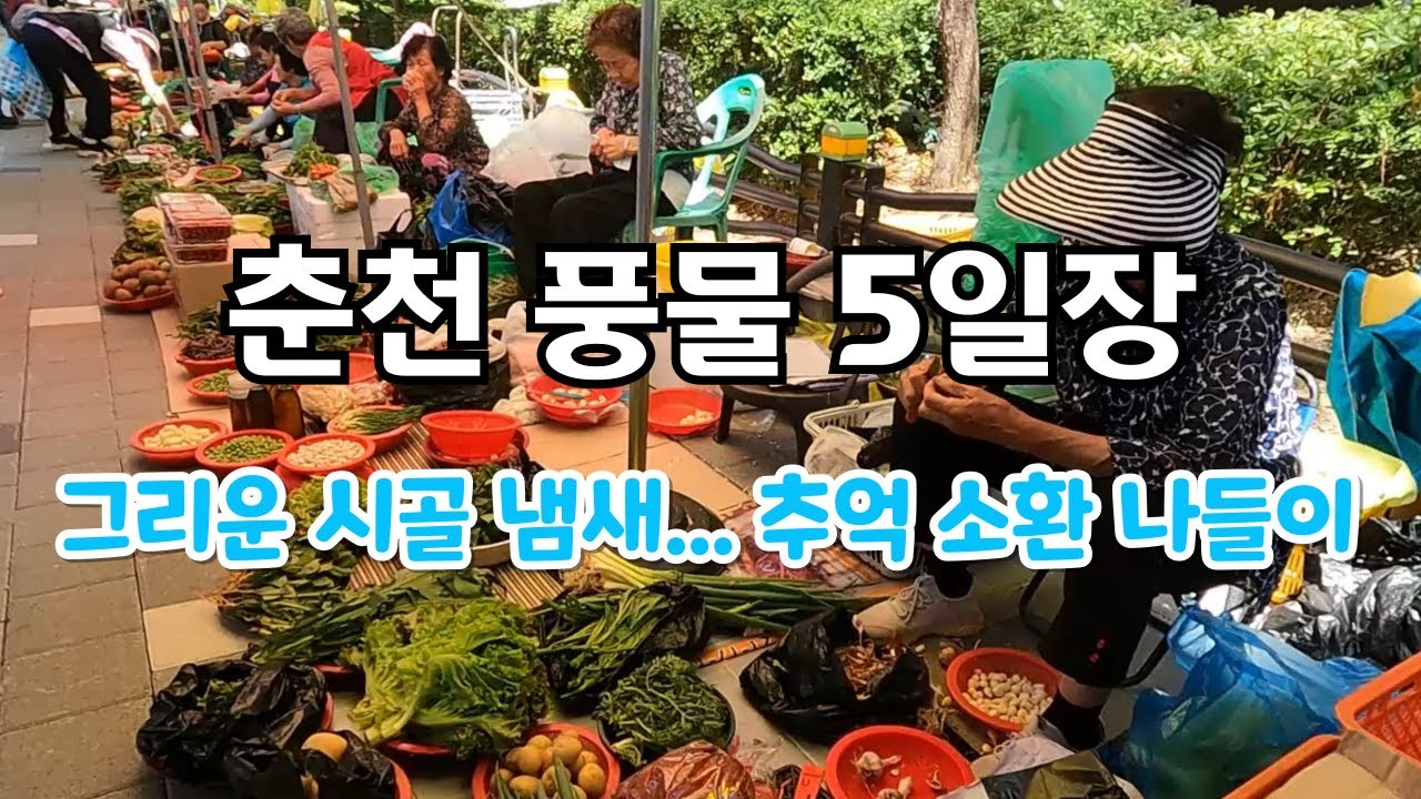 서울 촌놈의 전철 타고 춘천5일장 추억 소환 -막국수  잘하는 춘천 3대 맛집 ㅡ매월 끝자리가 2일과 7일로 끝나는 날 열리는 민속5일장
