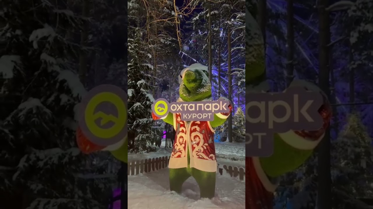 Охта парк ,рождественская ночь.Санкт-Петербург 