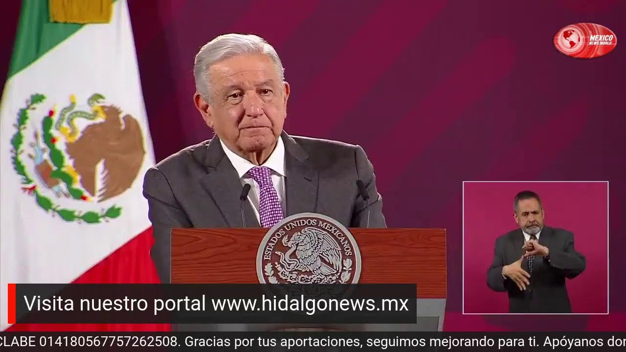Conferencia de prensa matutina. Presidente AMLO