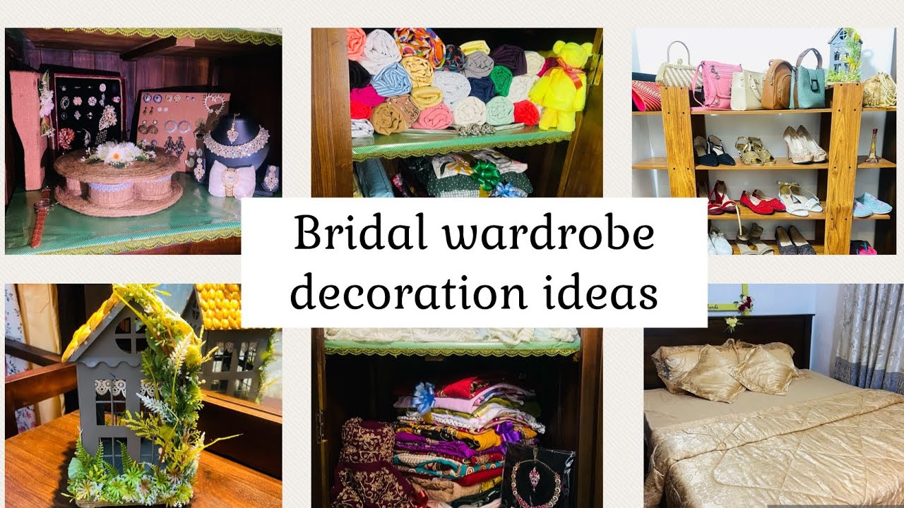 Bridal room decoration ideas | wardrobe decorations #decorations #handmade #craft #wedding