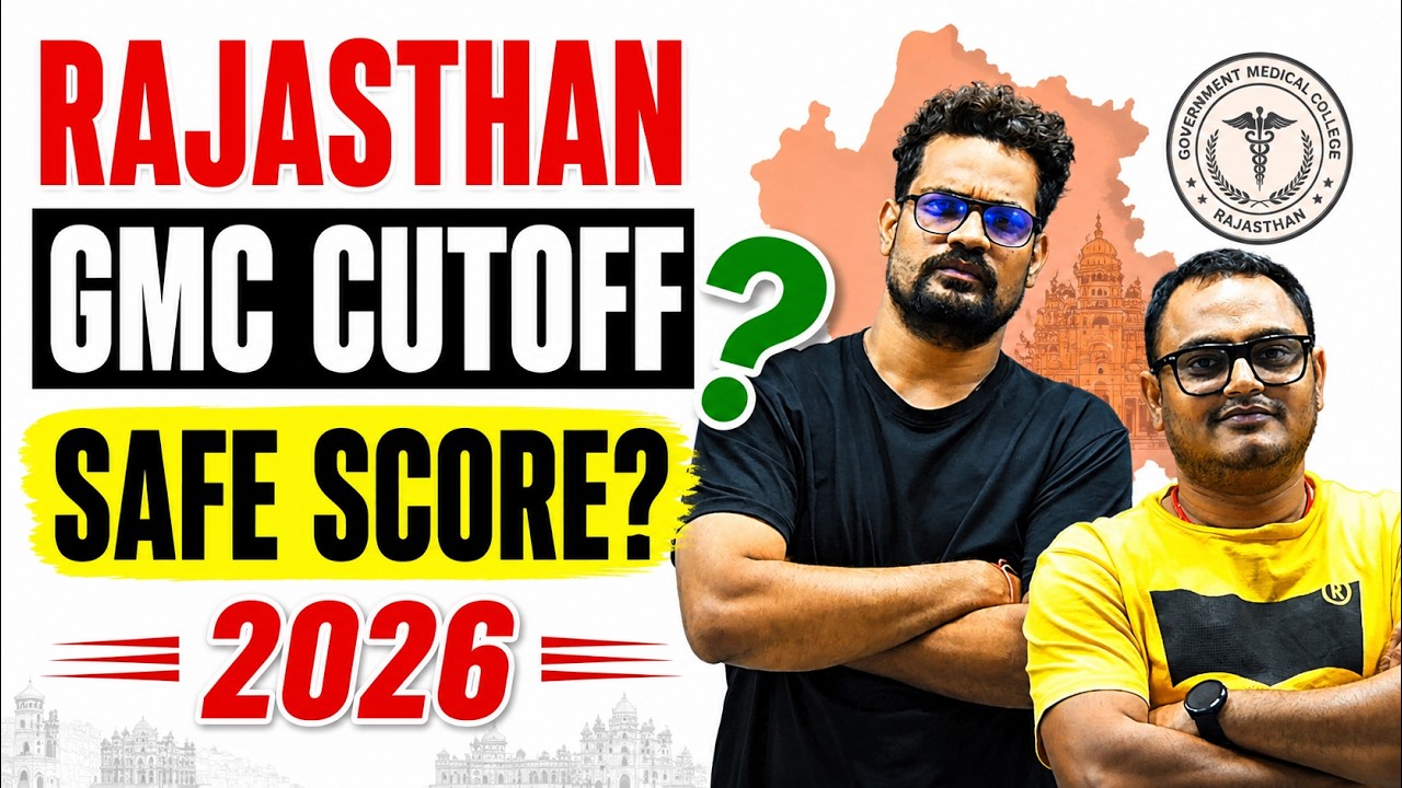 Rajasthan NEET 2026 State Quota Cutoff 🔥 Govt Medical College Safe Score | College Wise Analysis