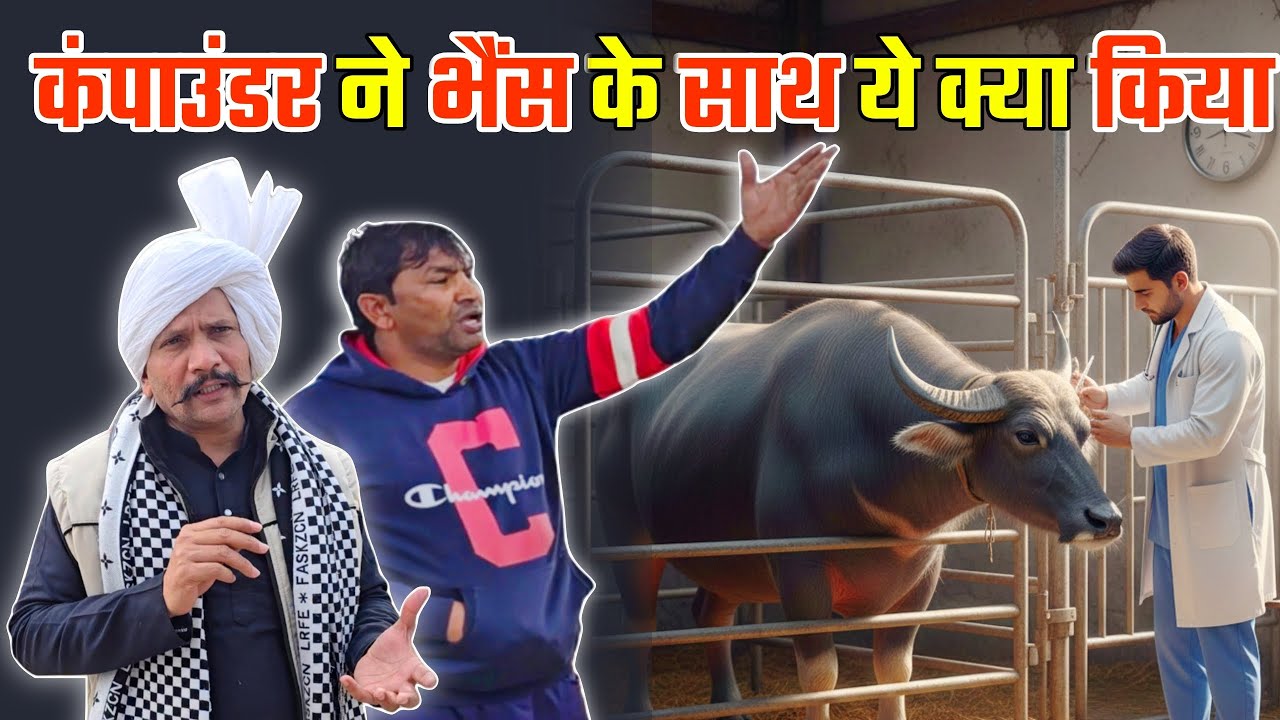 कंपाउंडर ने भैंस के साथ ये क्या किया...