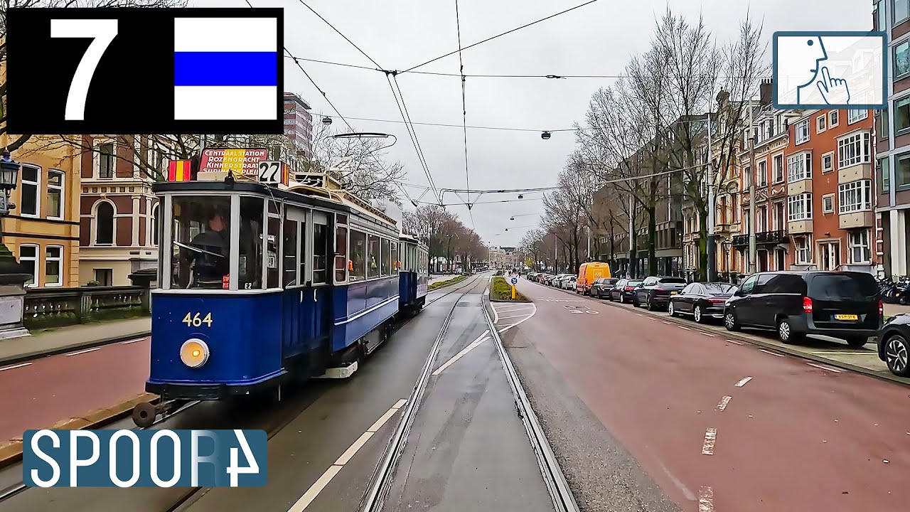 Cabinerit Tram 7 (Amsterdam) | Azartplein - Sloterpark (Tram Driver's POV)