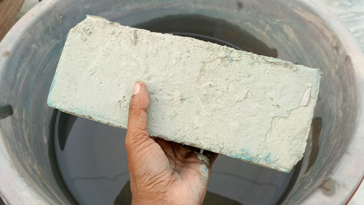 Asmr. Bombastic video grey dirt water crumbling in tu