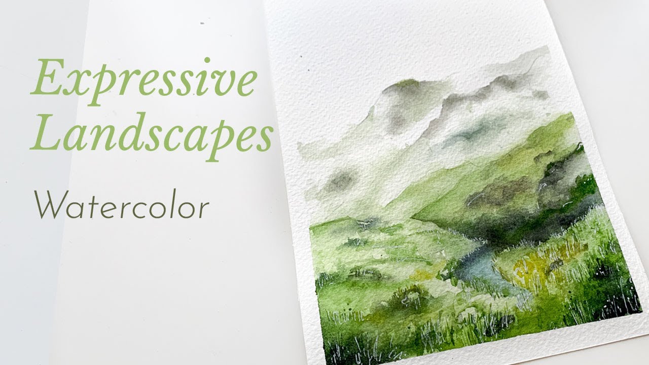 Easy Misty Mountain | Watercolor Landscapes for Beginners