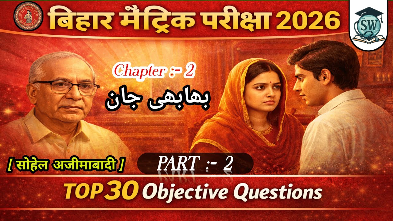 Bhabhi Jaan 🔴Live Class | Urdu Class 10th | Bihar Matric Exam 2026 | TOP 30 MCQ | Part:- 2 || #viral
