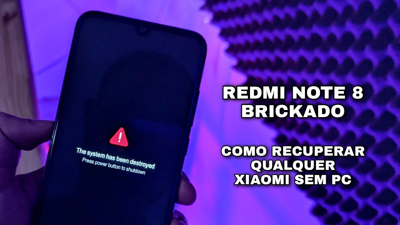 REDMI NOTE 8 BRICKADO - COMO RECUPERAR QUALQUER XIAOMI SEM PC - SISTEMA DESTRUÍDO OU EM FASTBOOT