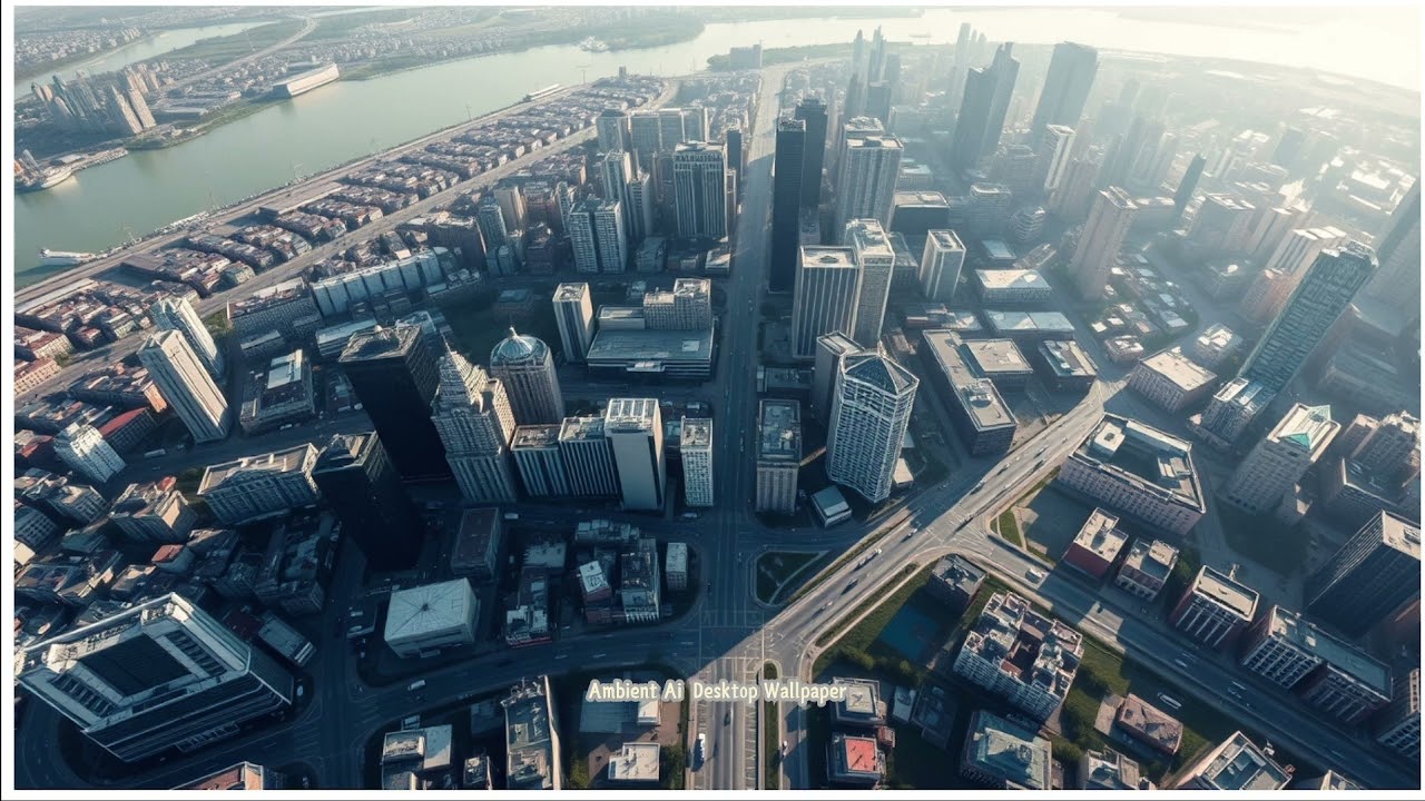 🔷 Stunning Aerial Cityscape &ndash; AI-Generated 4K Wallpaper 🌇✨ #AIWallpaper