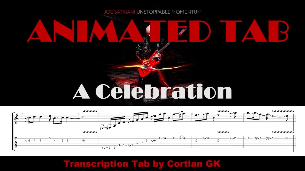 Joe Satriani - A Celebration - ANIMATED TAB