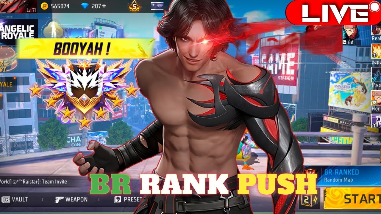 🔴  LIVE: | Free Fire BR RANK PUSH 😲🔥 #freefire #yosho #gamingwithdj