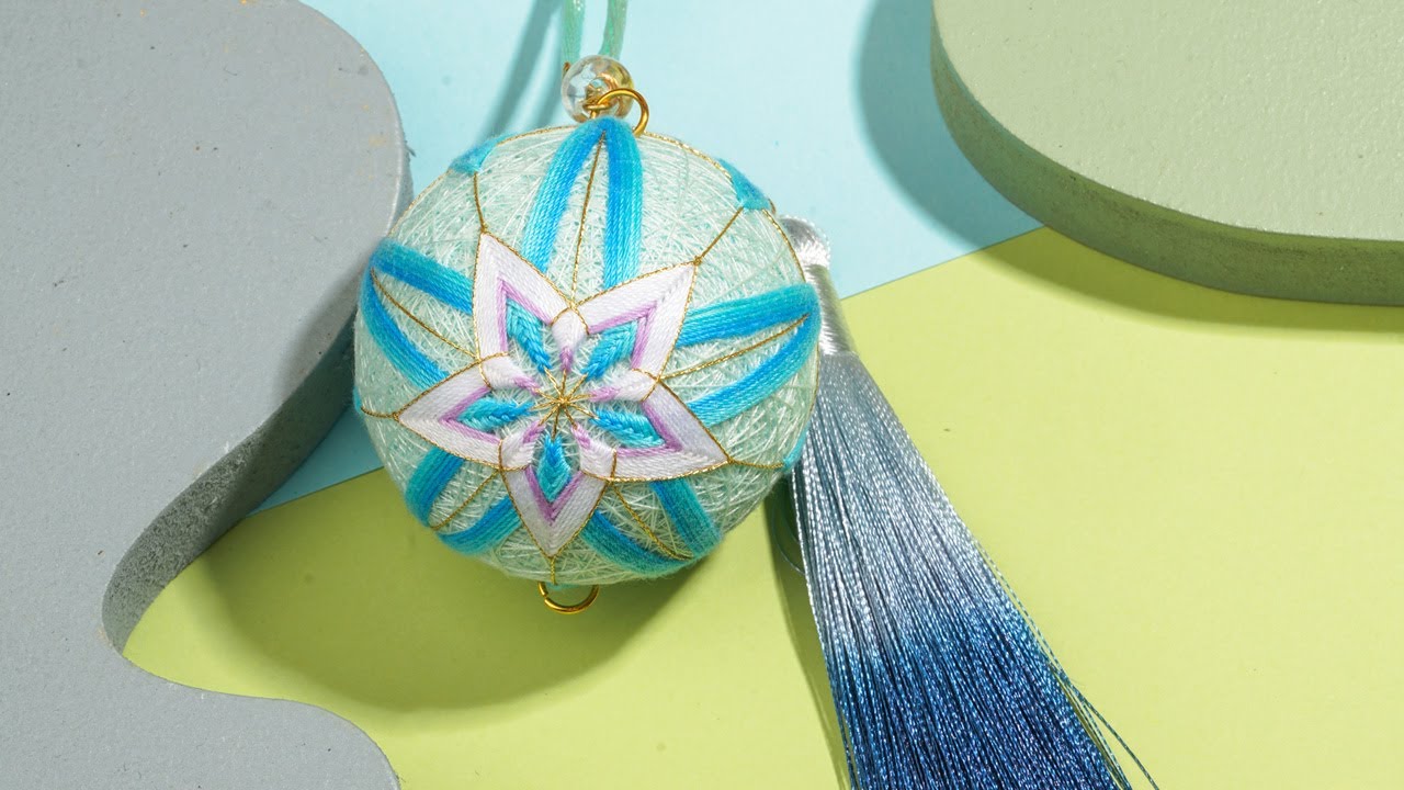 淘宝【青沐手工】“薄荷”手鞠球视频教学 mint temari DIY Tutorial