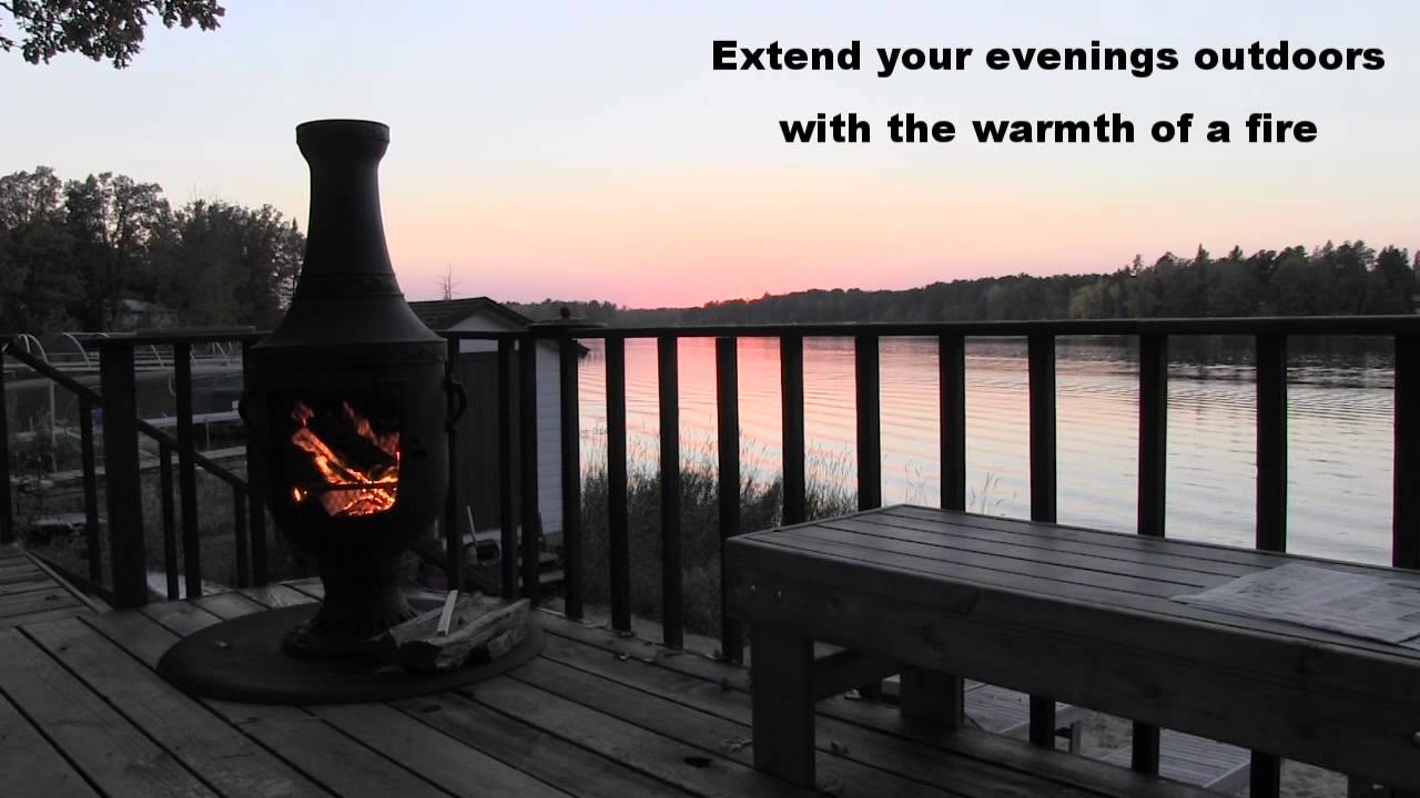 Blue Rooster Chiminea Cast Aluminum Venetian Lake Chiminea Video