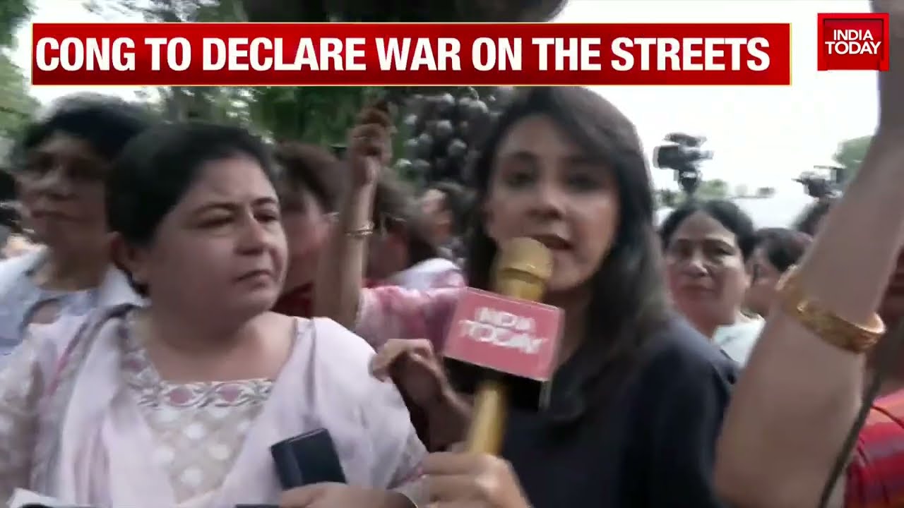 National Herald Case: All India Mahila Congress Protests At The Party Headquarter