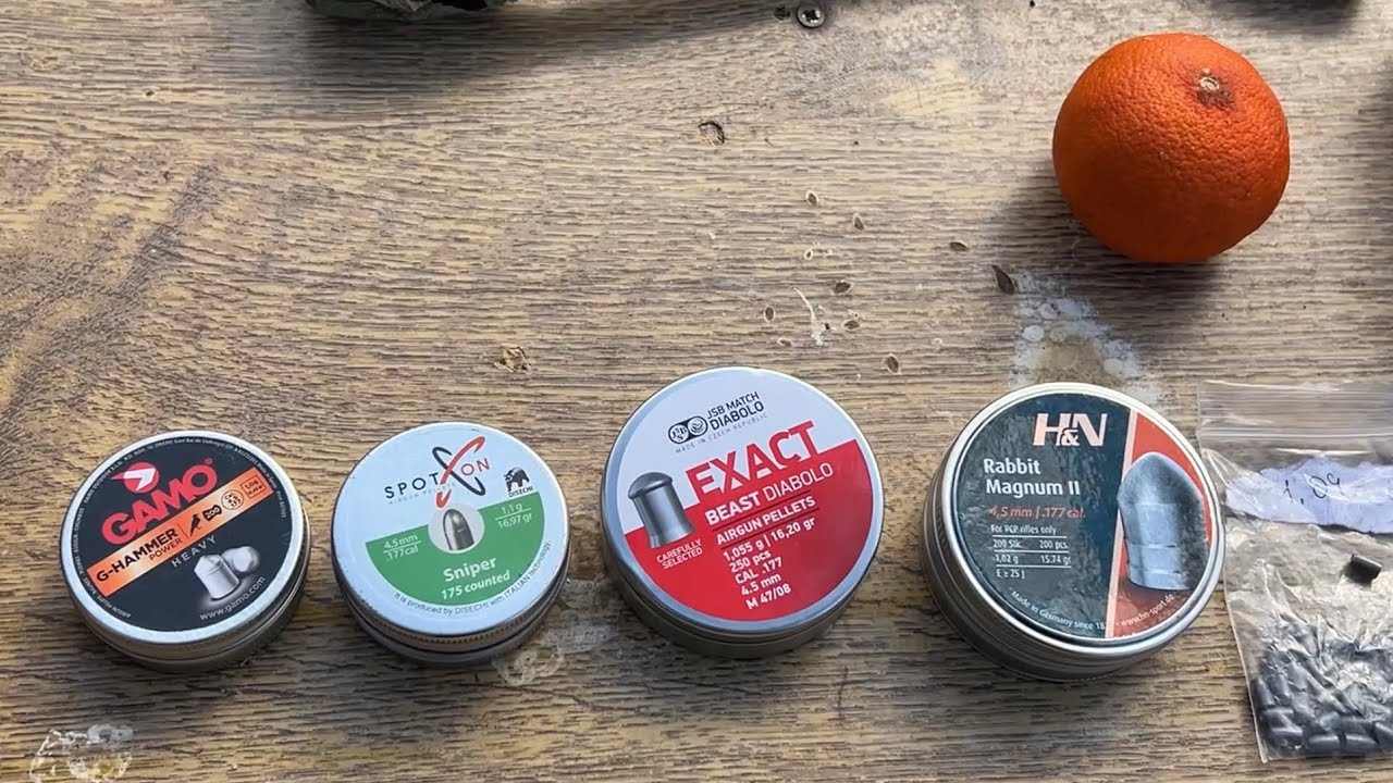 Тест и сравнение 1г пуль JSB Exact Beast Diabolo, H&N Rabbit Magnum II, Gamo G-Hammer, Spoton Sniper