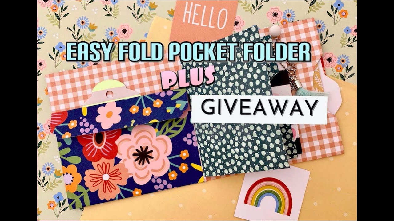 Easy Fold Pocket Folder TUTORIAL &  🌟 GIVEAWAY TIME (CLOSED)  🌟