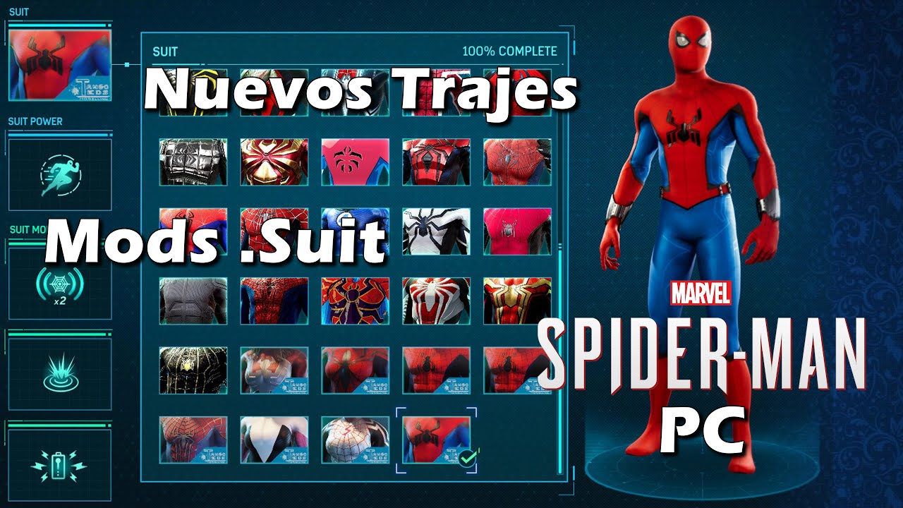 Como instalar Mods (.Suit) sin remplazar un traje en Marvel's Spider-Man PC