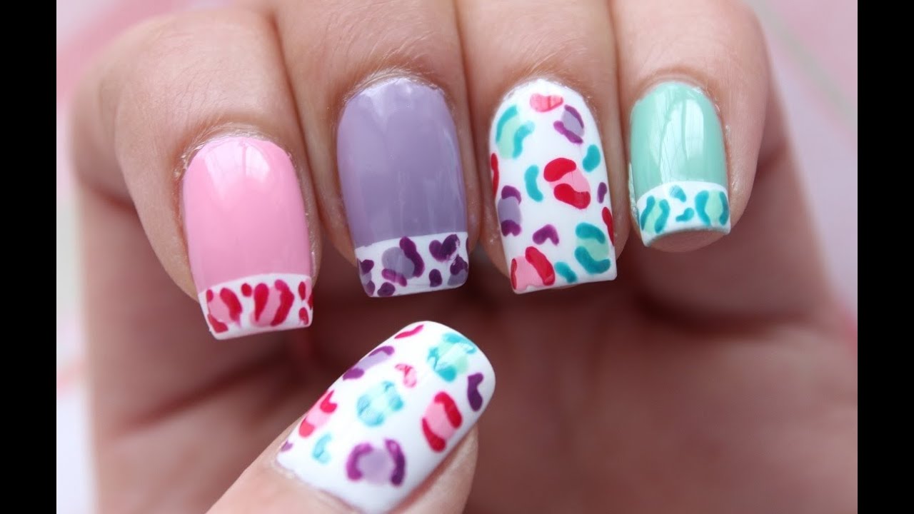 Pastel Cheetah Print Nails | Dee2102