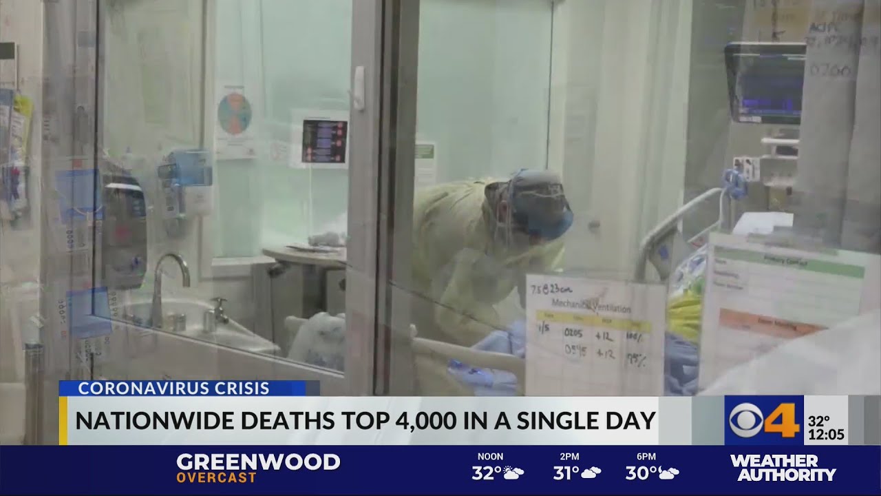Nationwide deaths top 4,000 in a single day
