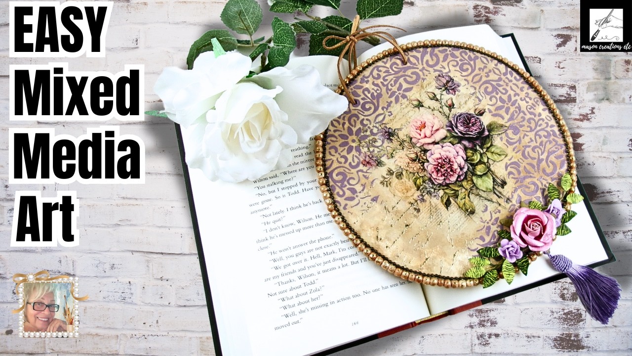 Unleash Your Creativity with a Gorgeous Mixed Media Decoupage Plaque!