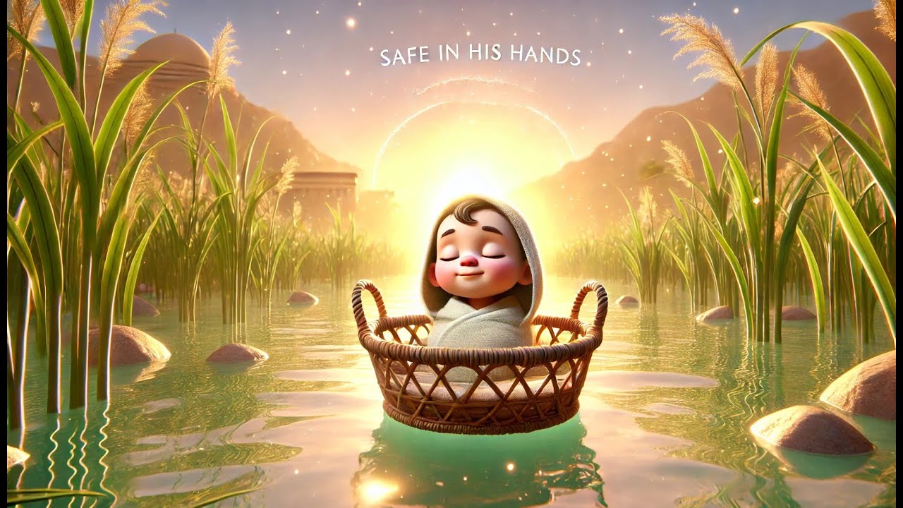 🎶 Safe in His Hands | Baby Moses Bible Song for Kids 🧺✨