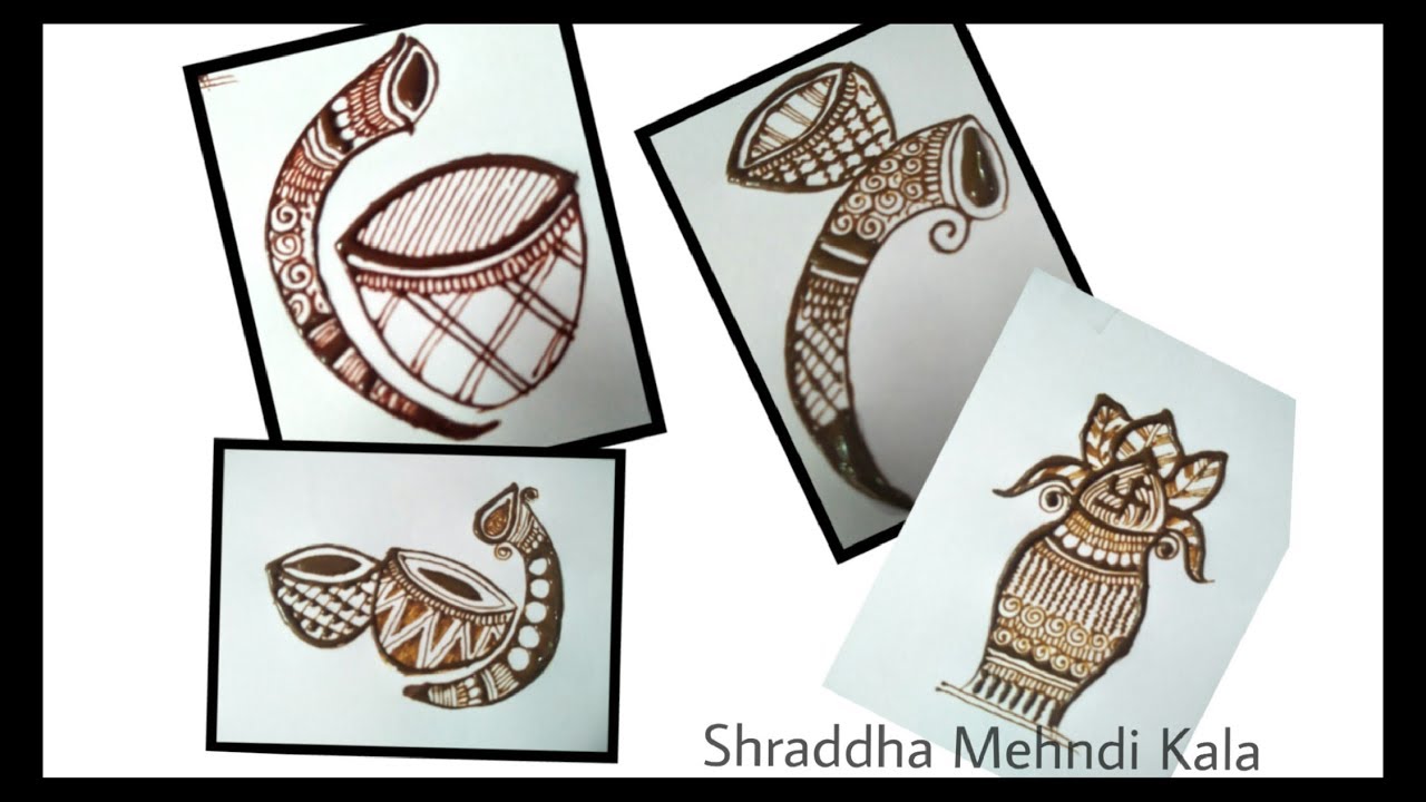 How to Make Bridal Mehndi Shape SHEHNAI TABLA In Bridal Mehndi Design shape By Henna Artist Shraddha