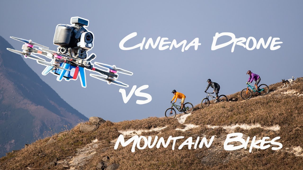 Black Magic Pocket Cinema FPV Drone VS Mountain Bikers  - Sunset Peak - Hong Kong