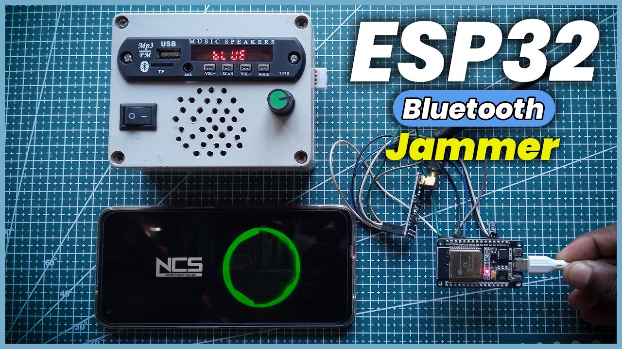 Esp32 Bluetooth Jammer Using Nrf24l01 Module.