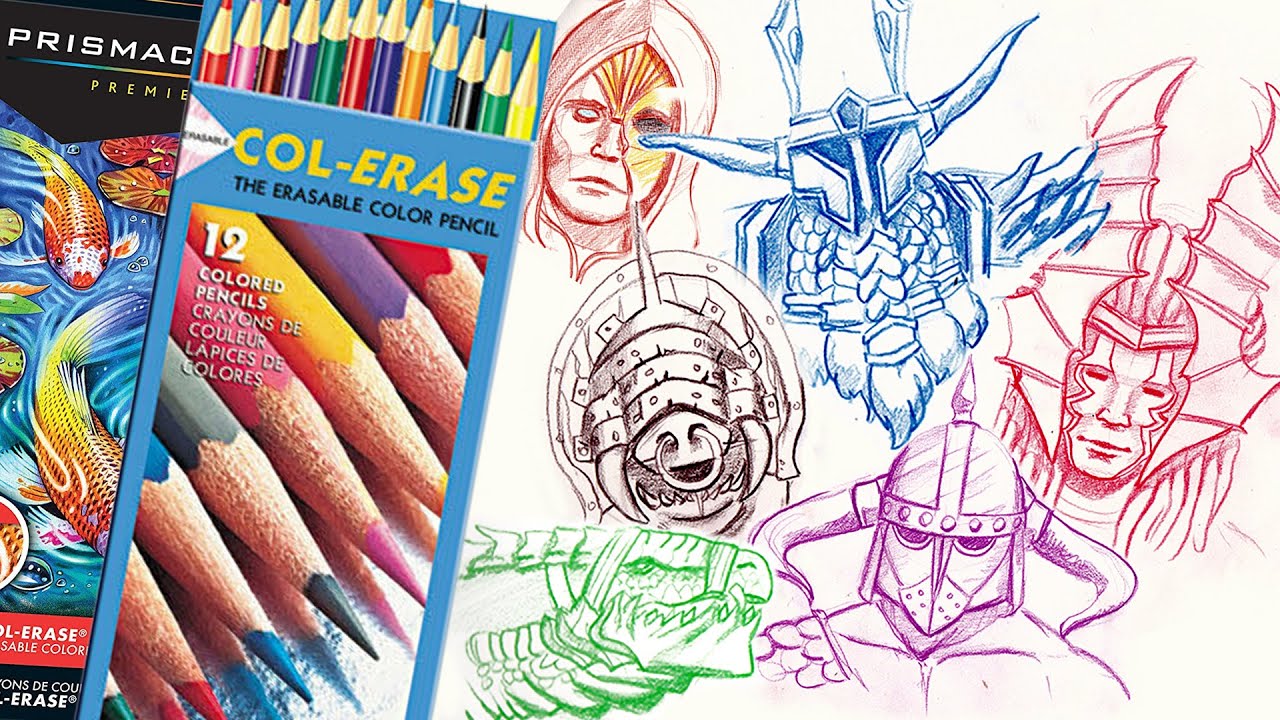 Prismacolor col-erase review & comparison erasable pencil colour first impressions