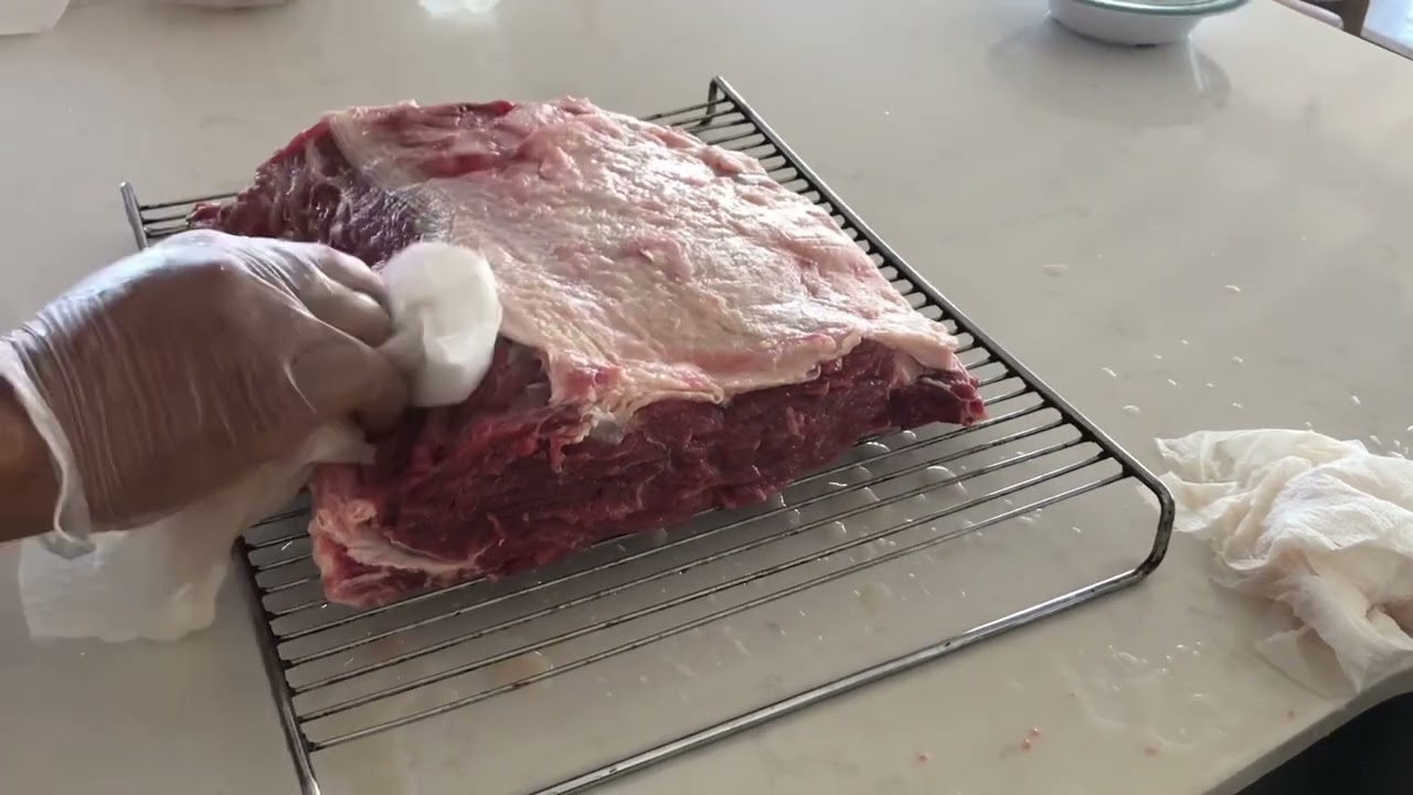 Loading sirloin beef into Dry Ager for the first time
