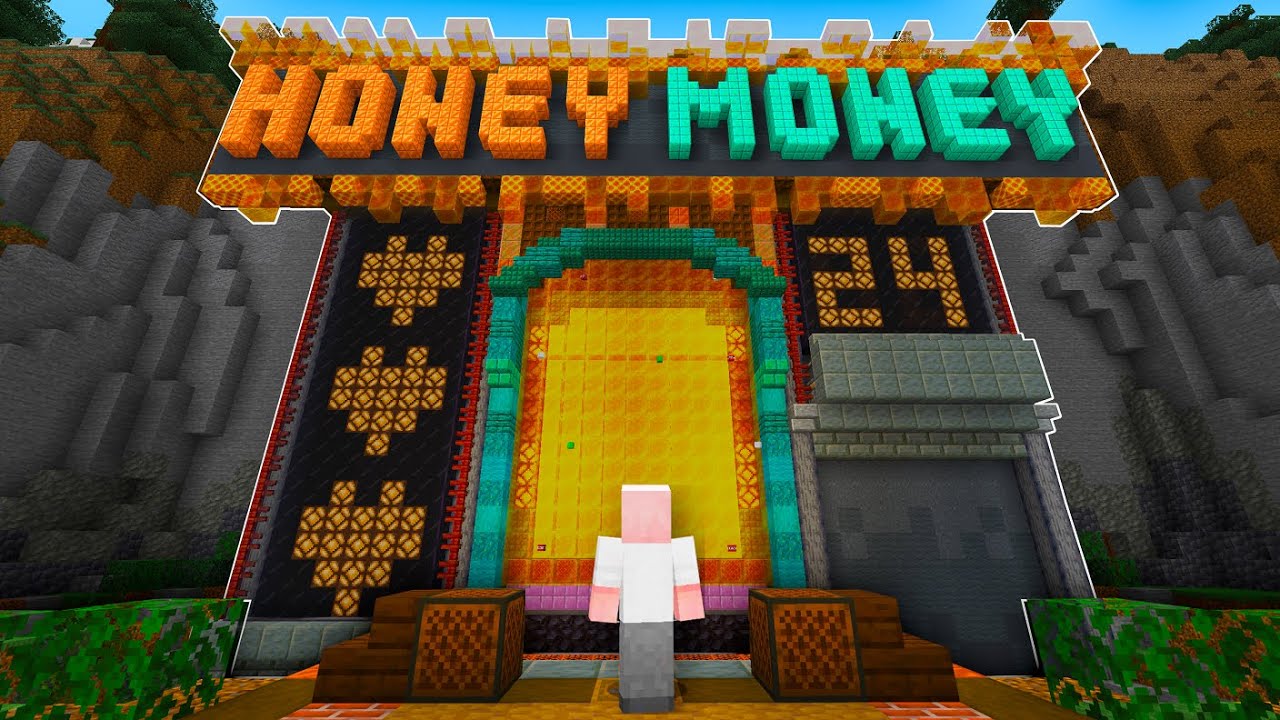 Using Honey and Redstone to make Diamonds.