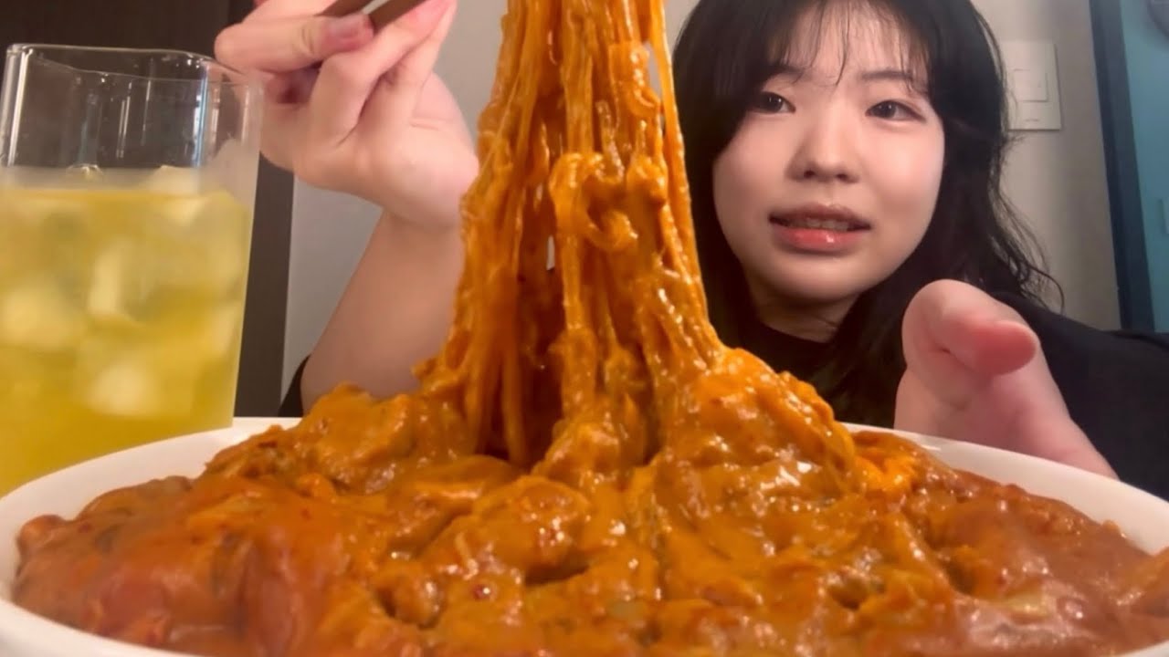 요즘 핫한🔥 크림카레당면 먹방!! ASMR MUKBANG Cream curry noodles eating