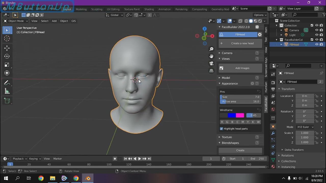 Membuat Animasi Kepala Super Cepat dan Kilat di Blender 3D