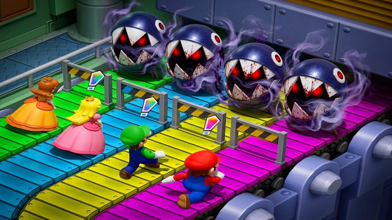 Mario Party 7 Minigames Battle  - Daisy VS Peach VS Luigi VS Mario (Master Difficulty)