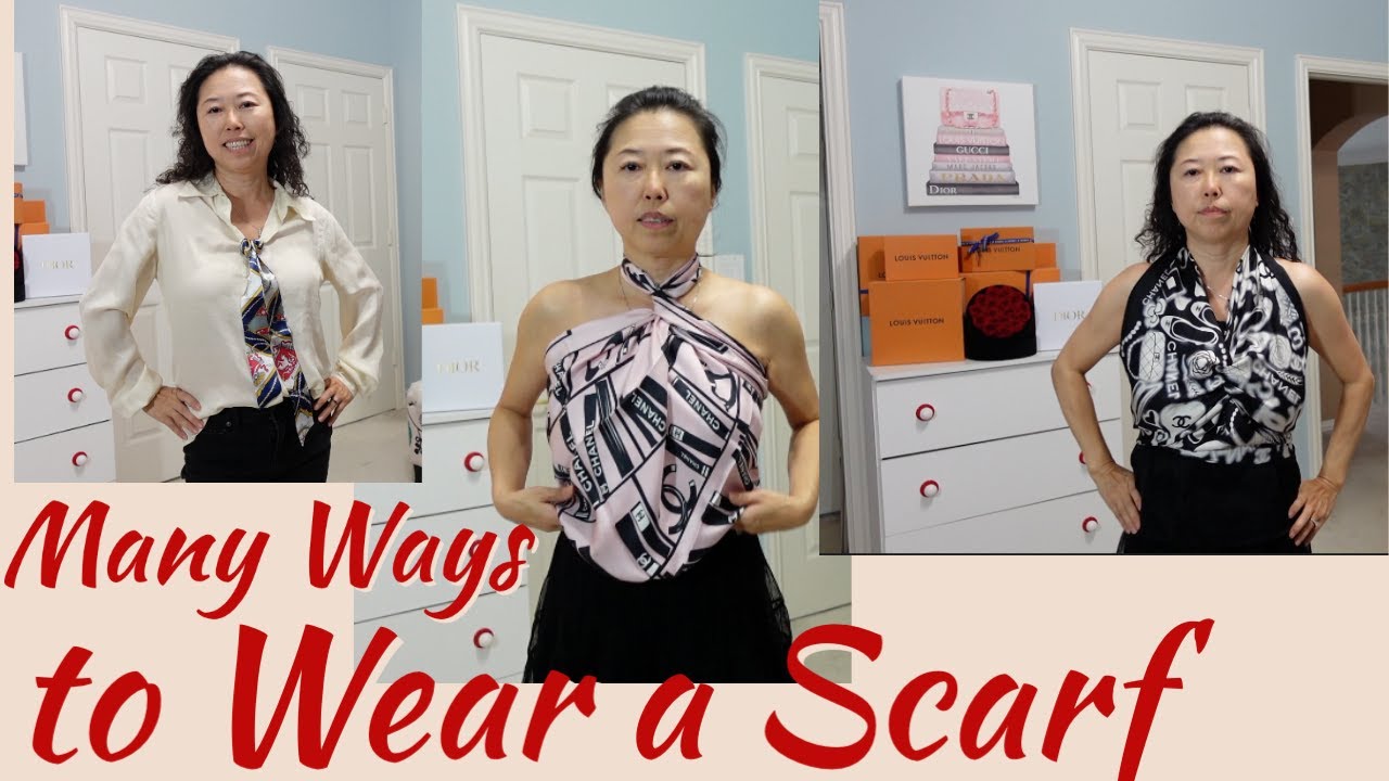 Many ways to wear a Chanel Scarf | DIY ready to wear outfit