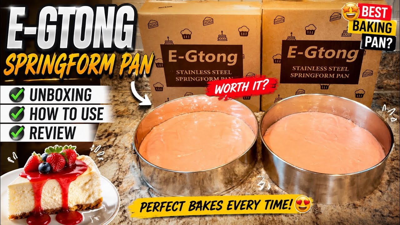 E-Gtong Stainless Steel Springform Pan Review | Is It Worth Buying? Unboxing + Test!