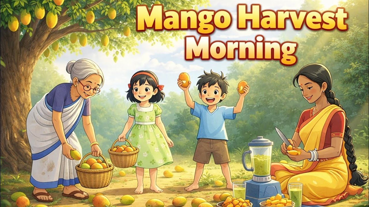 Village Mango Harvest Routine 🍋 | Summer Morning Family Moments 