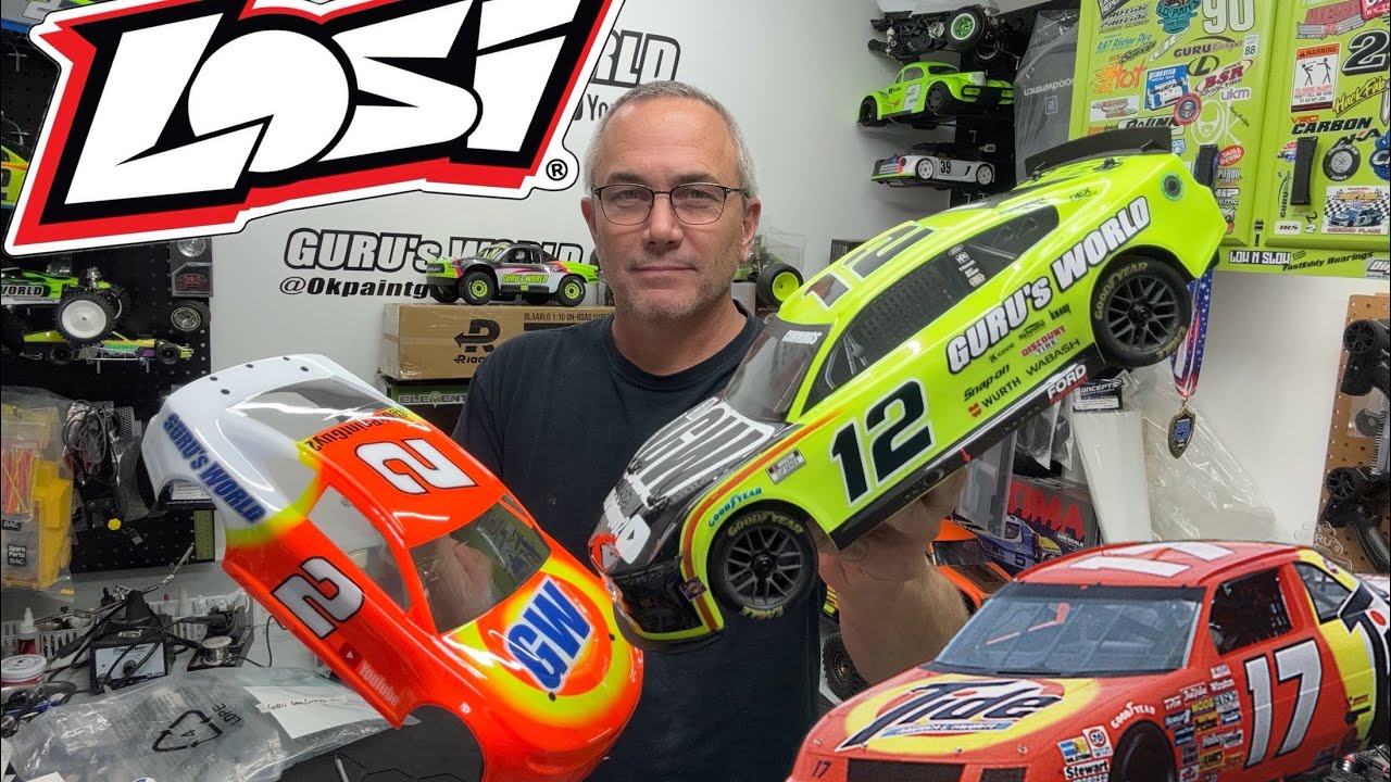 How to paint a LOSI 1/12 NASCAR Body .