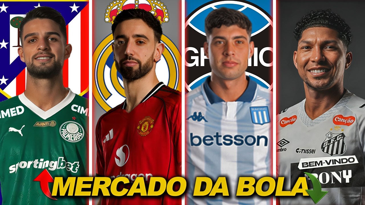 Bruno Fernandes se oferece ao Real Madrid, Atlético sonda Flaco López, Rony E MAIS | MERCADO DA BOLA