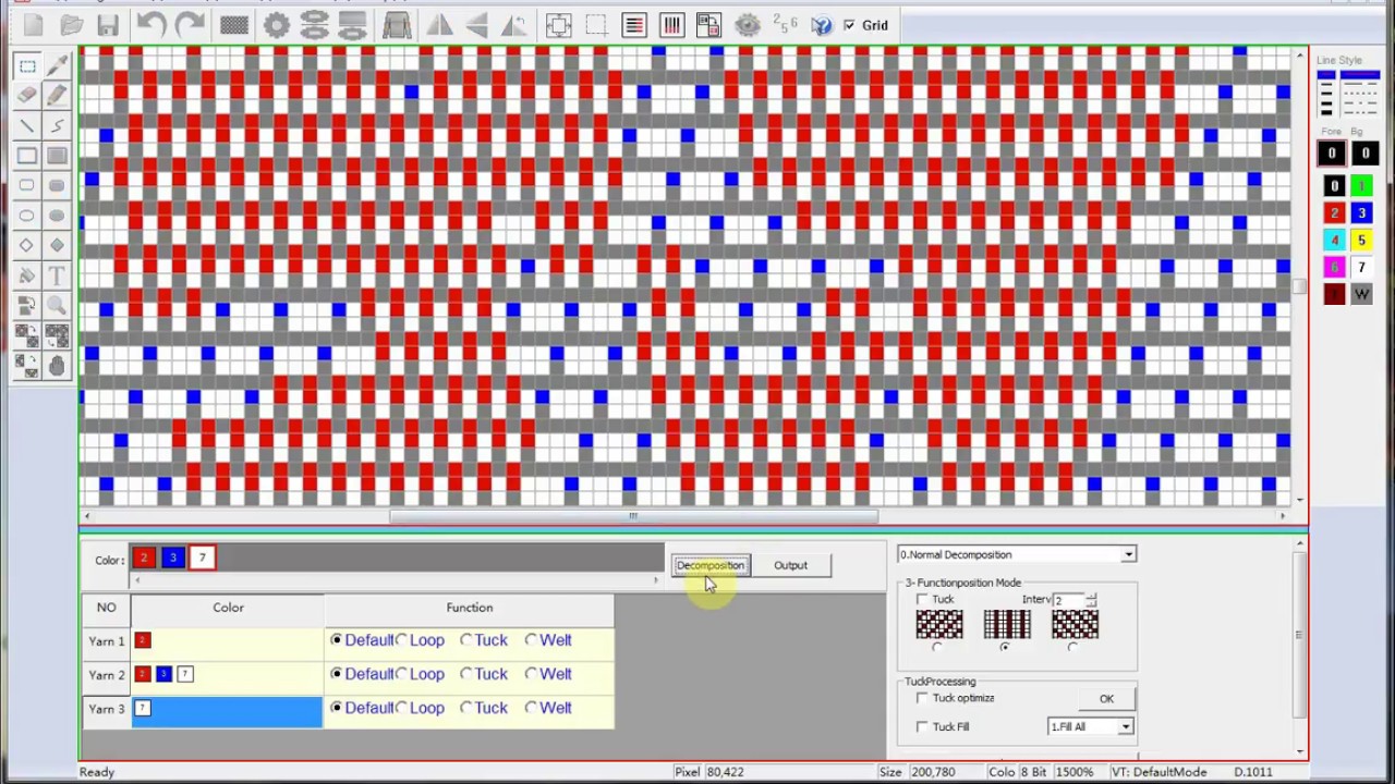 CD Jacquard Design tutorial part 7/ How to create pattern for Three Fleeces Jacquard fabric
