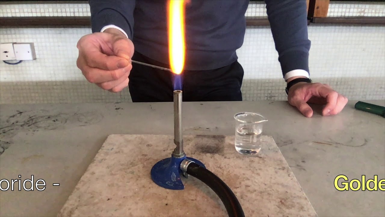 Experiment 3.4 - Test the presence of sodium in common salt (Flame Test)